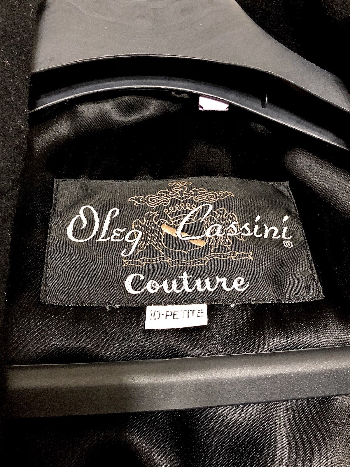 Vintage Peacoat Petite 10 Black Women’s Couture Oleg Cassini Coat Made in Canada