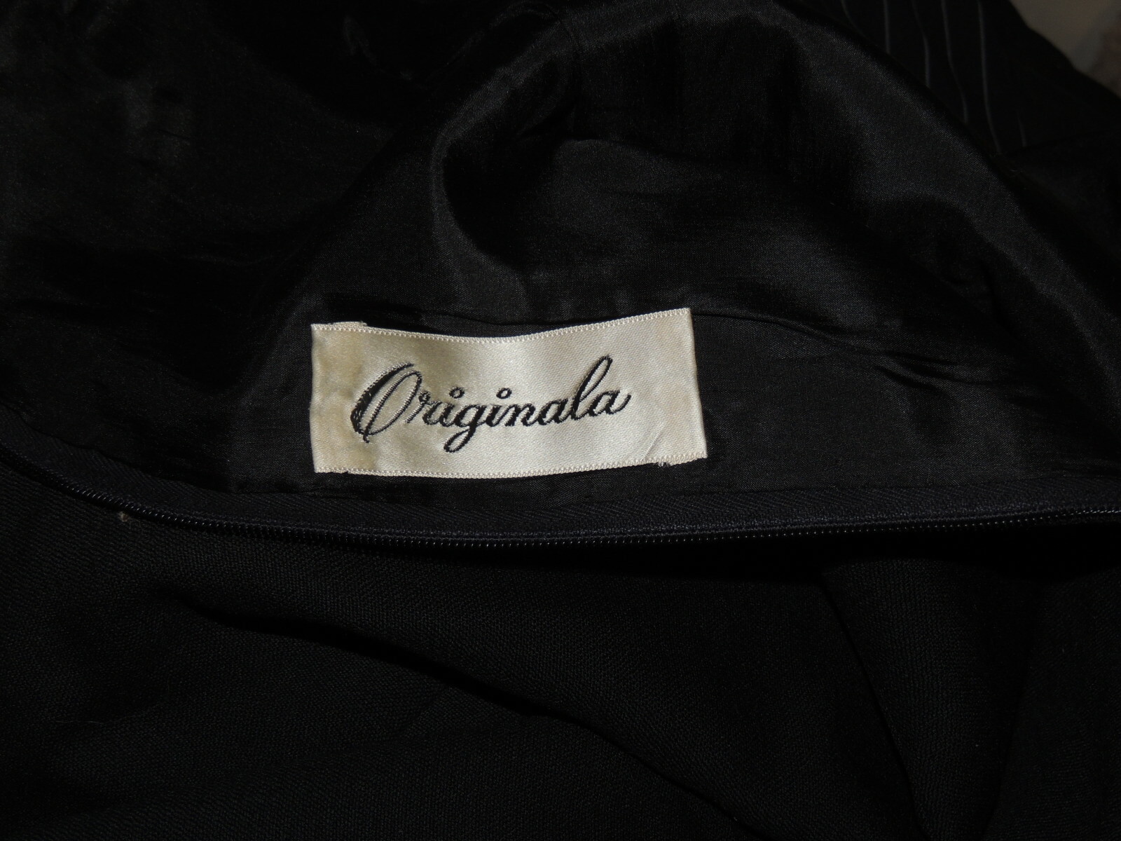 1960’s Originala Black Wool blend Dress w Jacket MED