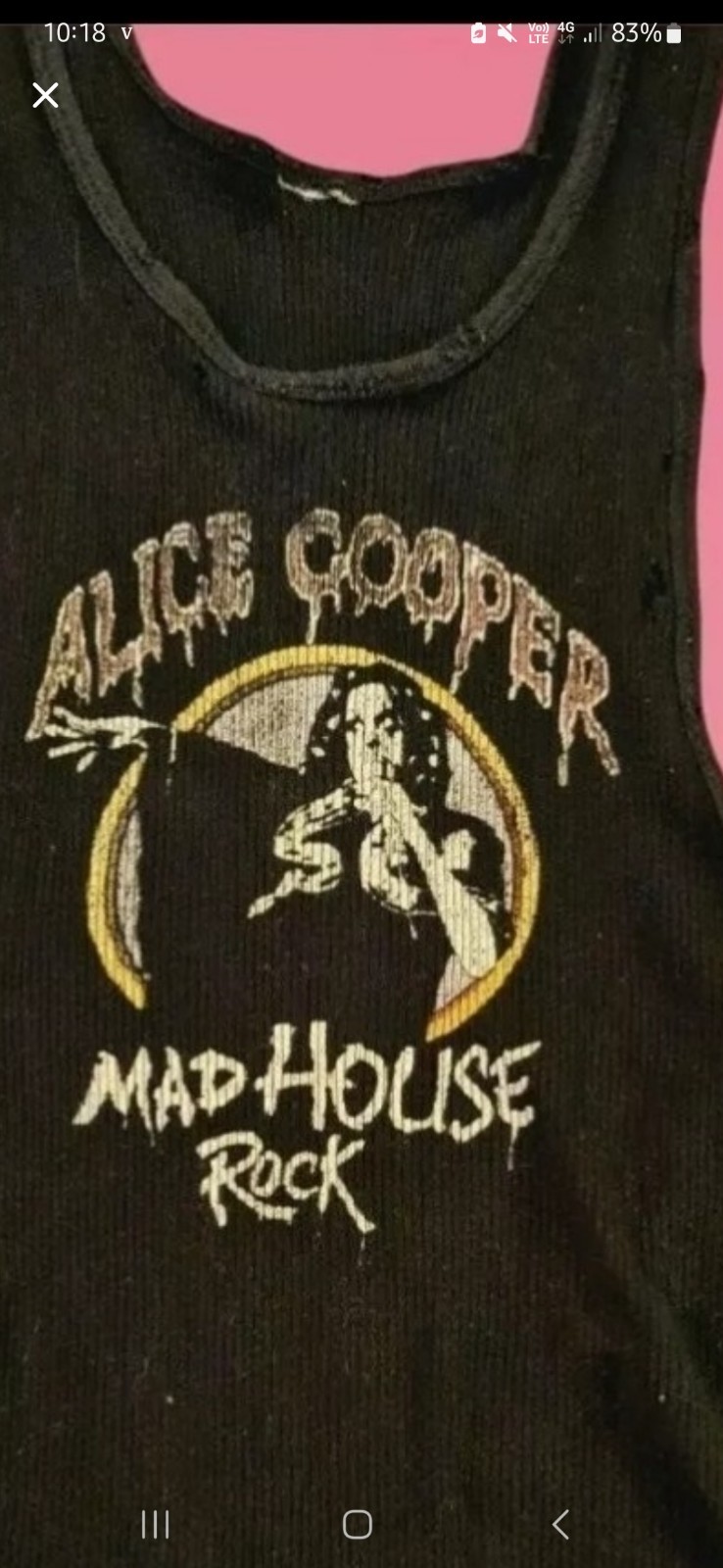 ALICE COOPER Vintage Tank Top Paperthin Retro 80s Ripped Rocker 70s Music Merch