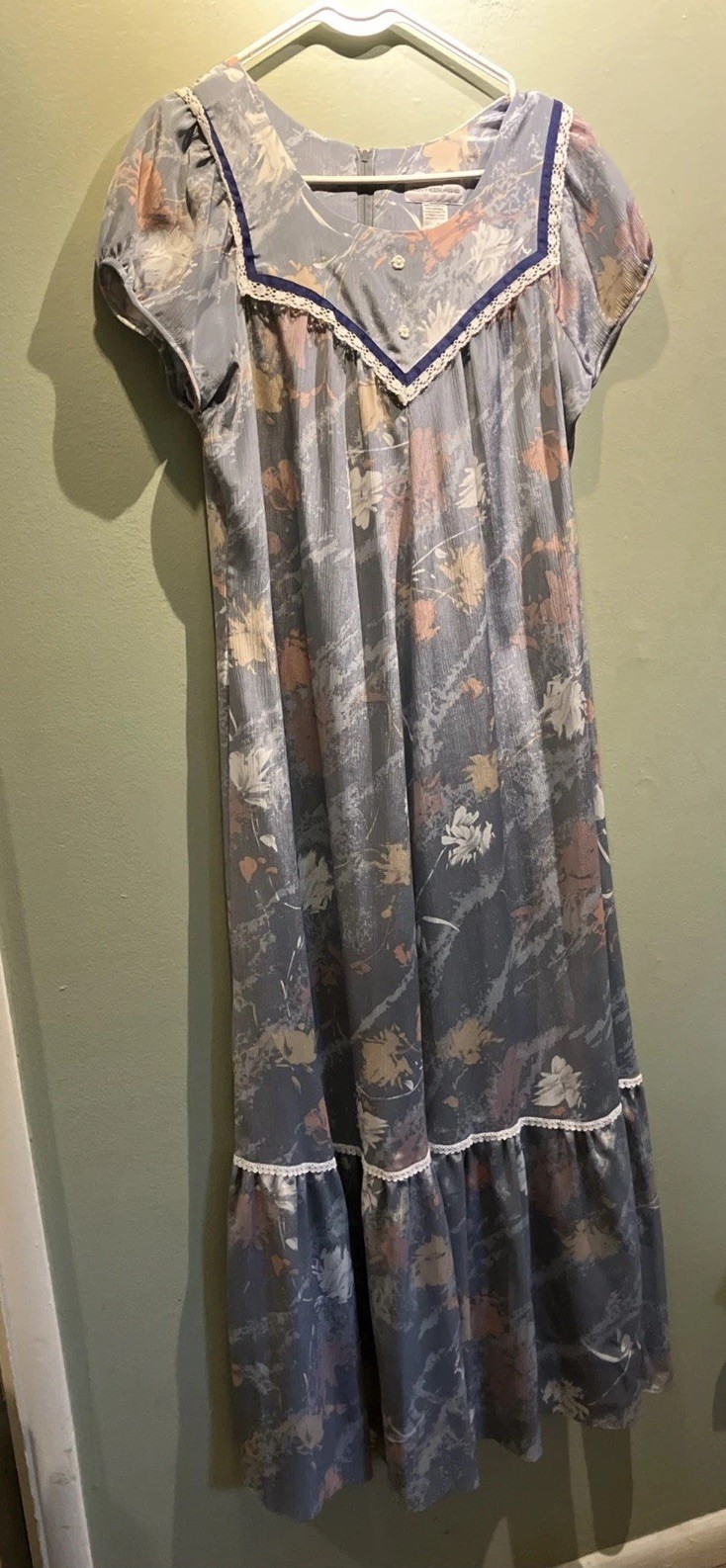Vintage 70’s Pink & Purple Pastel Floral Print Maxi By Liberty House Of Hawaii