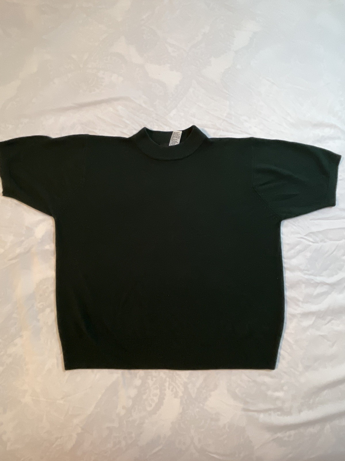 Vintage Sag Harbor T-Shirt Dark Green Short Sleeve 90s Large Knit Sweater Feel