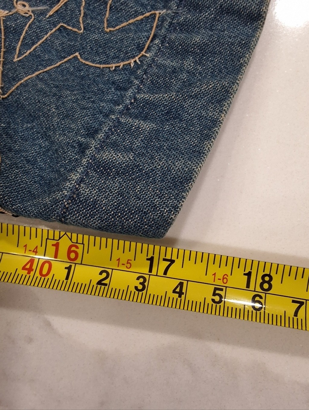 Sara Studio~Womens VTG Patchwork Embroidery Denim Jean Chore Jacket~Barn Coat~2X
