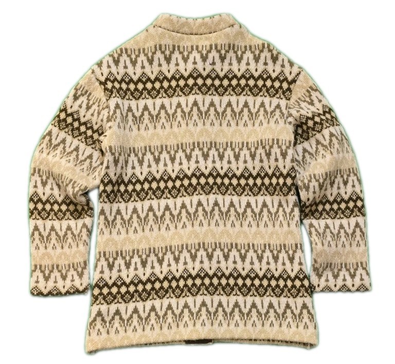 Vtg Iceland Jersey Modeller 100% Lambswool Knit Cardigan Sweater! S