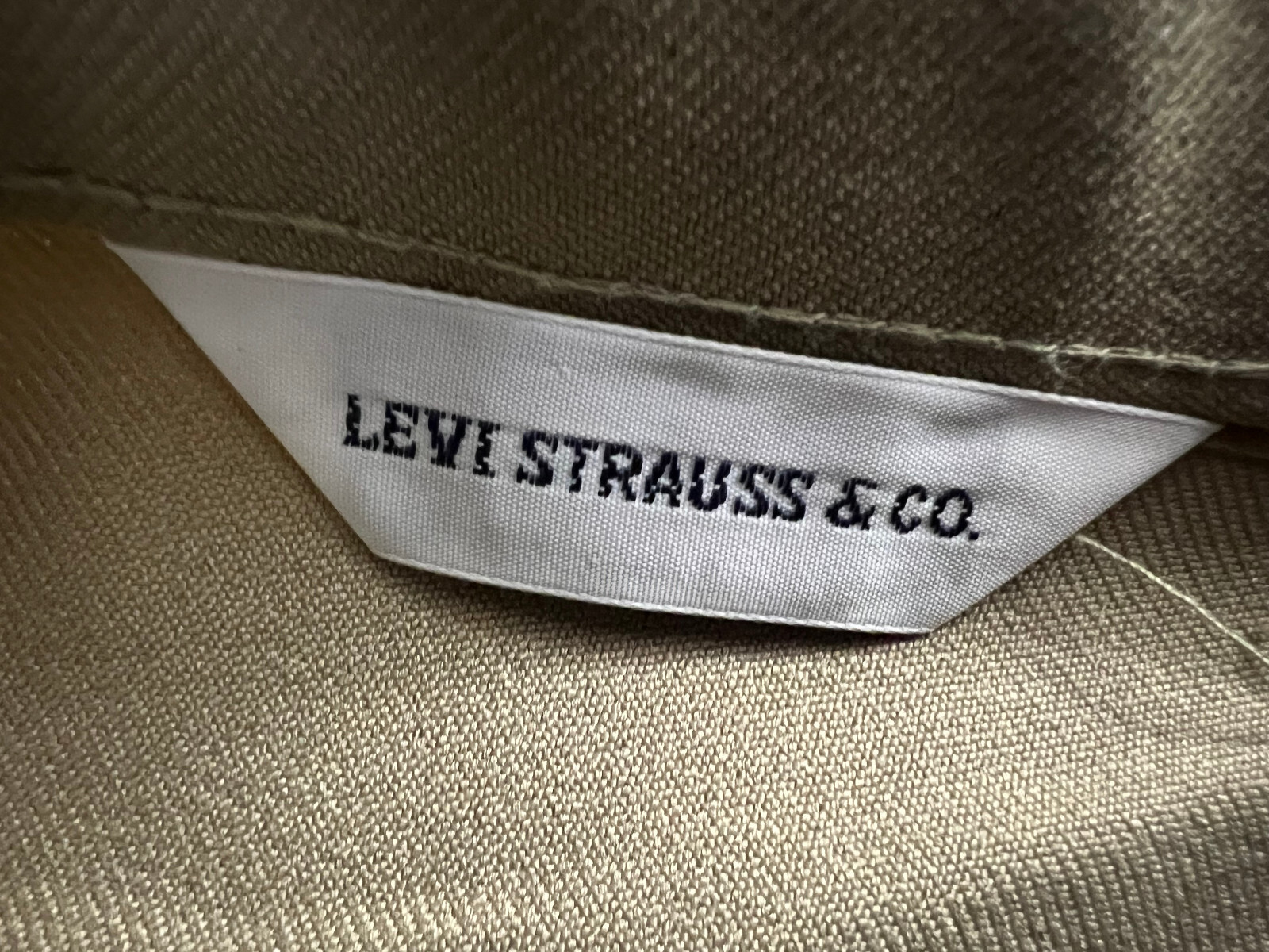 Vintage Levi’s 70s Bend Over Tan Polyester Pants Pockets 18 Levi READ