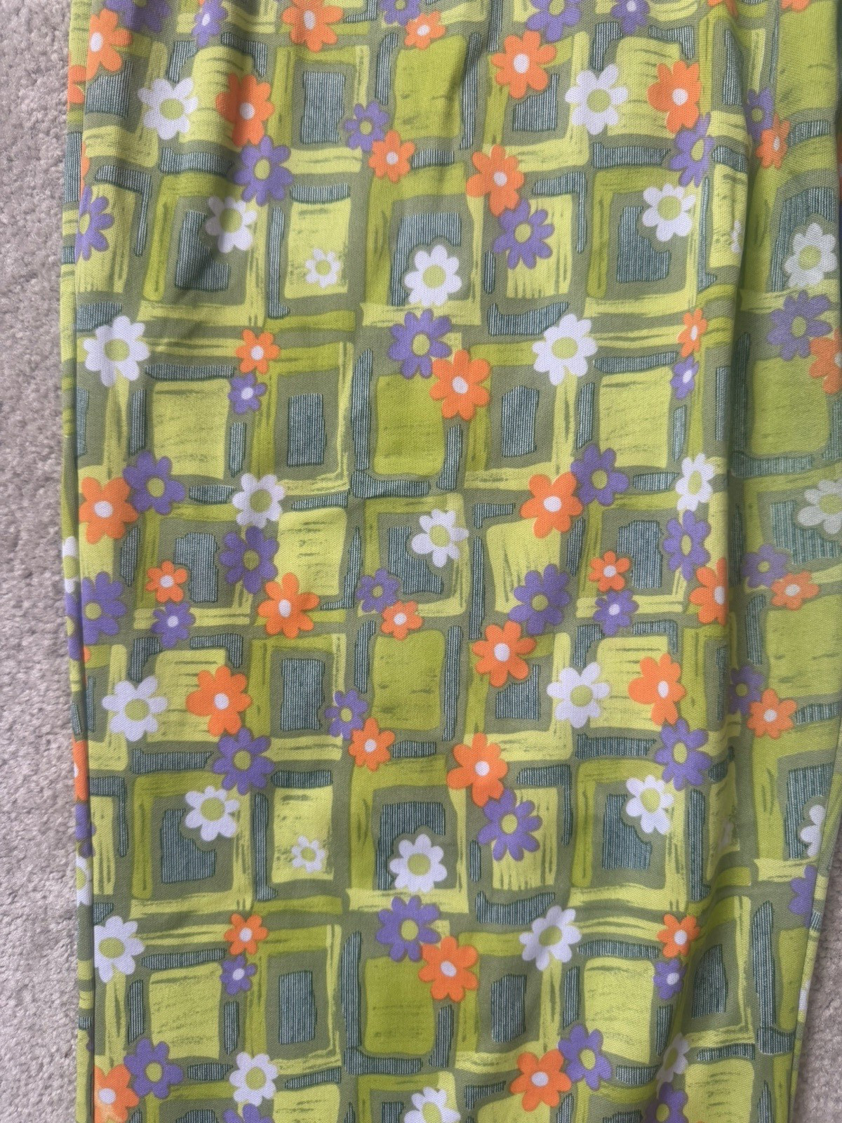 1970s Vintage Women’s Floral Print 2 Pc Outfit Hippie Retro Summer #330