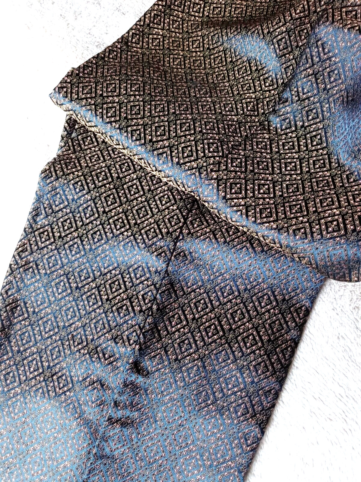 Vintage 90s Willi Smith Shimmering Damask Pants Size 8P Brown/Black