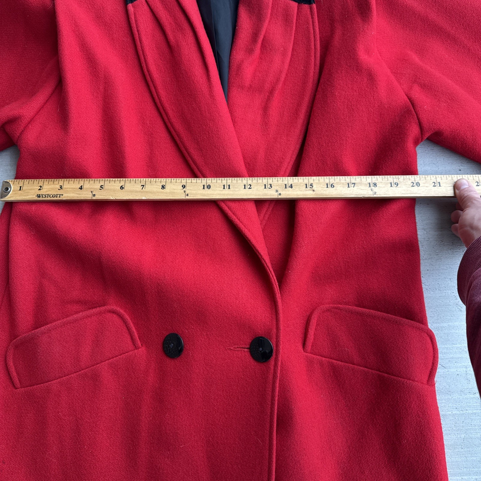Vintage Donnybrook Coat Womens M/L Red Wool Made In USA Estate Find