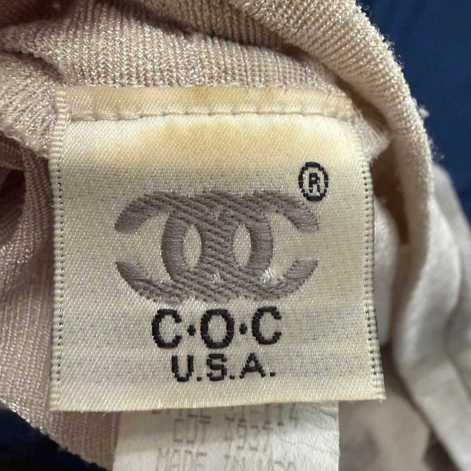 Vintage C.O.C U.S.A. XL Shimmer Ribbed Two-Piece Set: Open Cardigan & Tank Top
