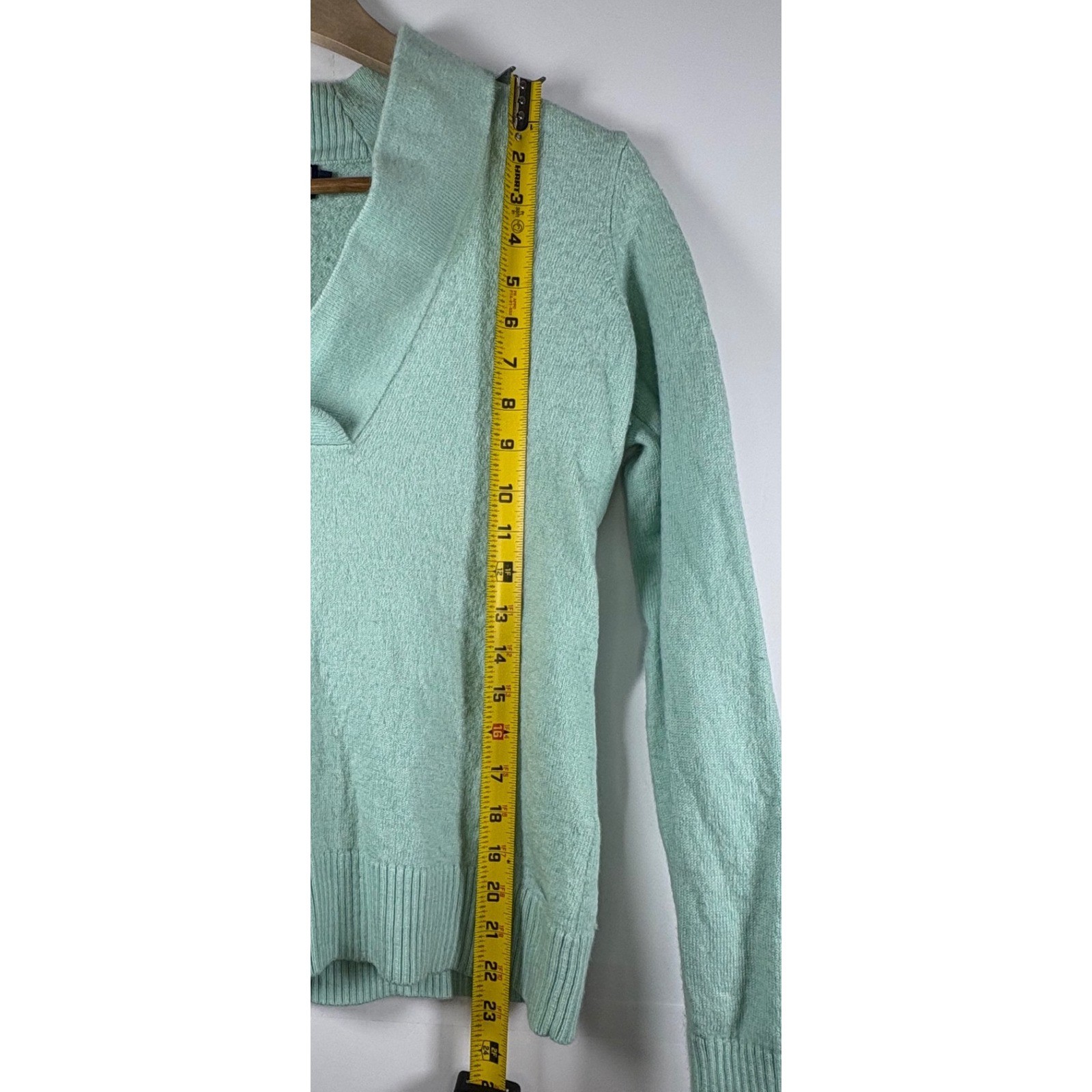 Vineyard Vines Women’s Small V-Neck Sweater Wool/Cashmere Blend Mint Sz Lg