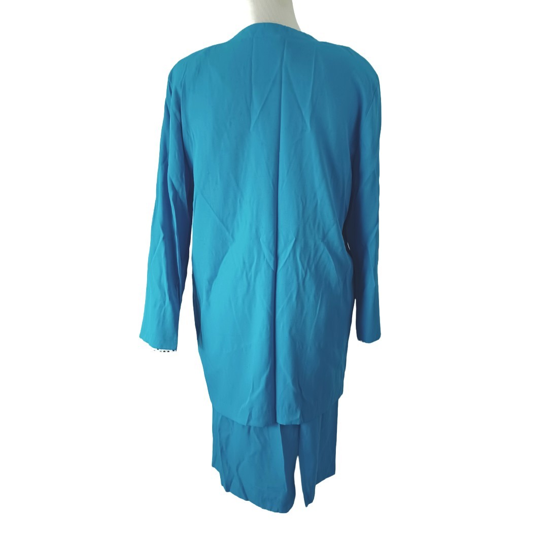 VINTAGE ALEXIS FASHION INC 2 PIECE SET- OPEN JACKET/DRESS SIZE 13/14