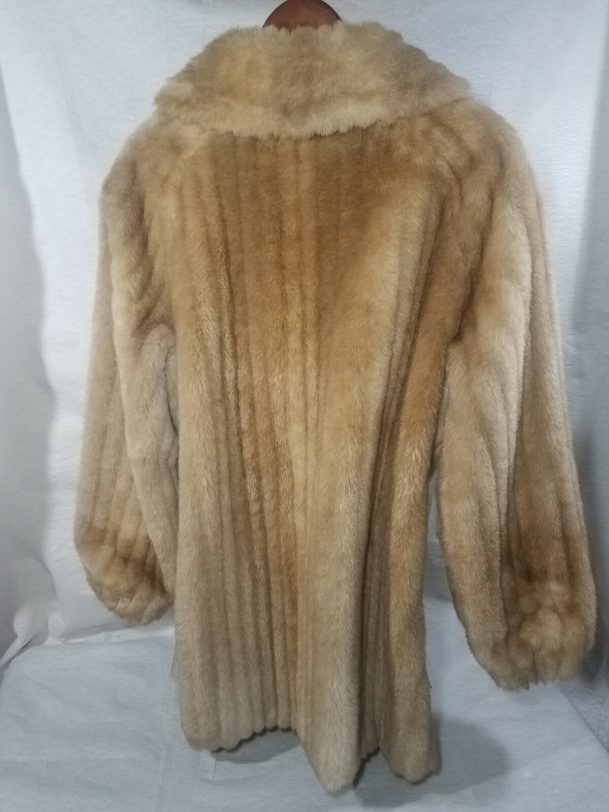 Jacques Saint Laurent Faux Fur Light Brown Womens Jacket Large NICE