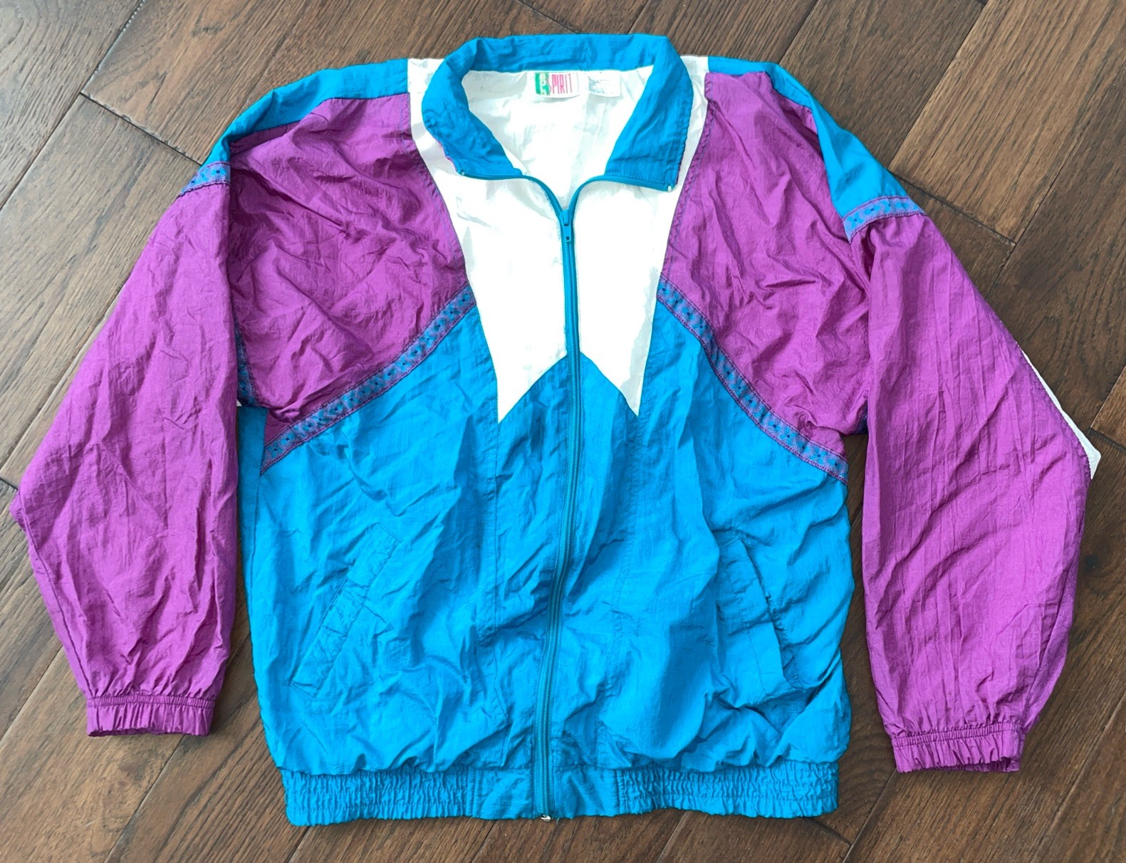 Vintage Bold Spirit Track Warmup Windbreak Jacket Womens Size M