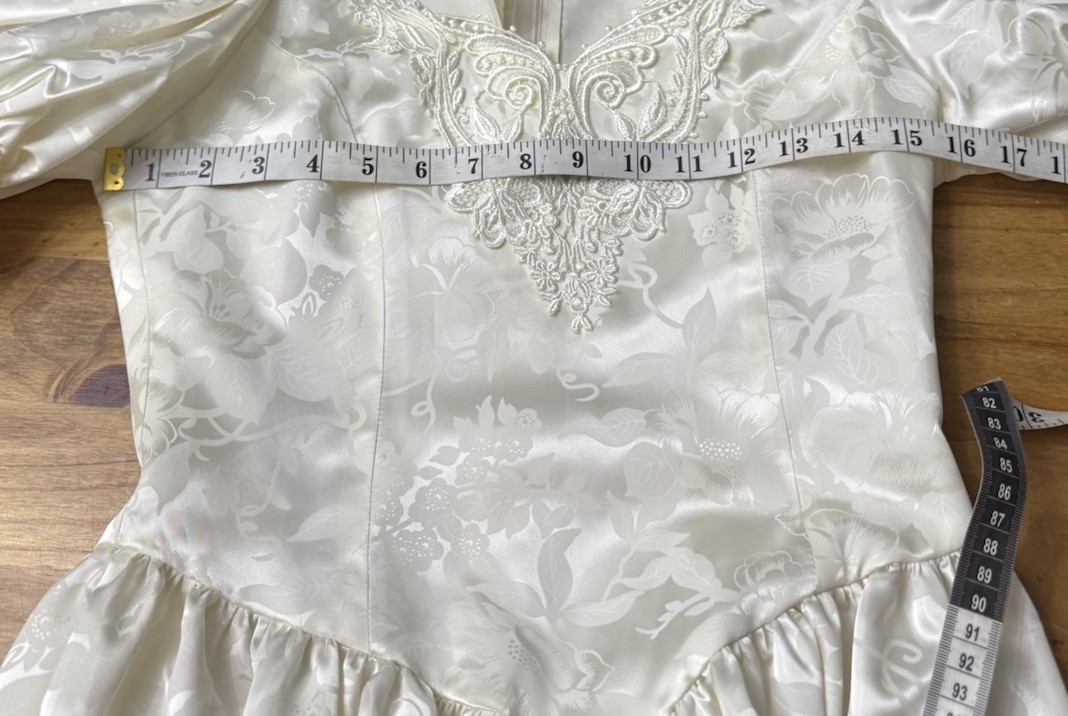 Vintage Dress Wedding 1980s 5/6