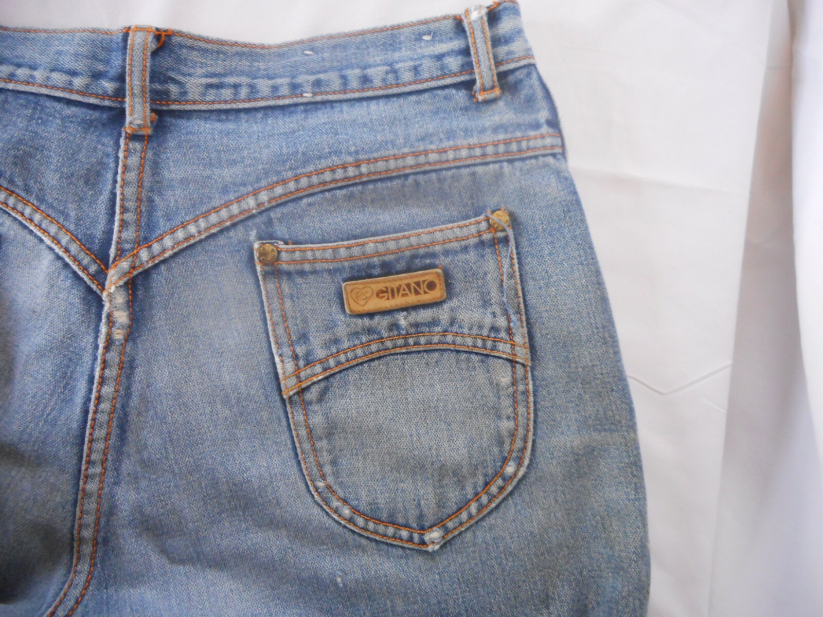 Gitano Vintage 1980’s Womens Jeans 13/14 Meas sz 30×29 Grunge VERY Worn Ripped