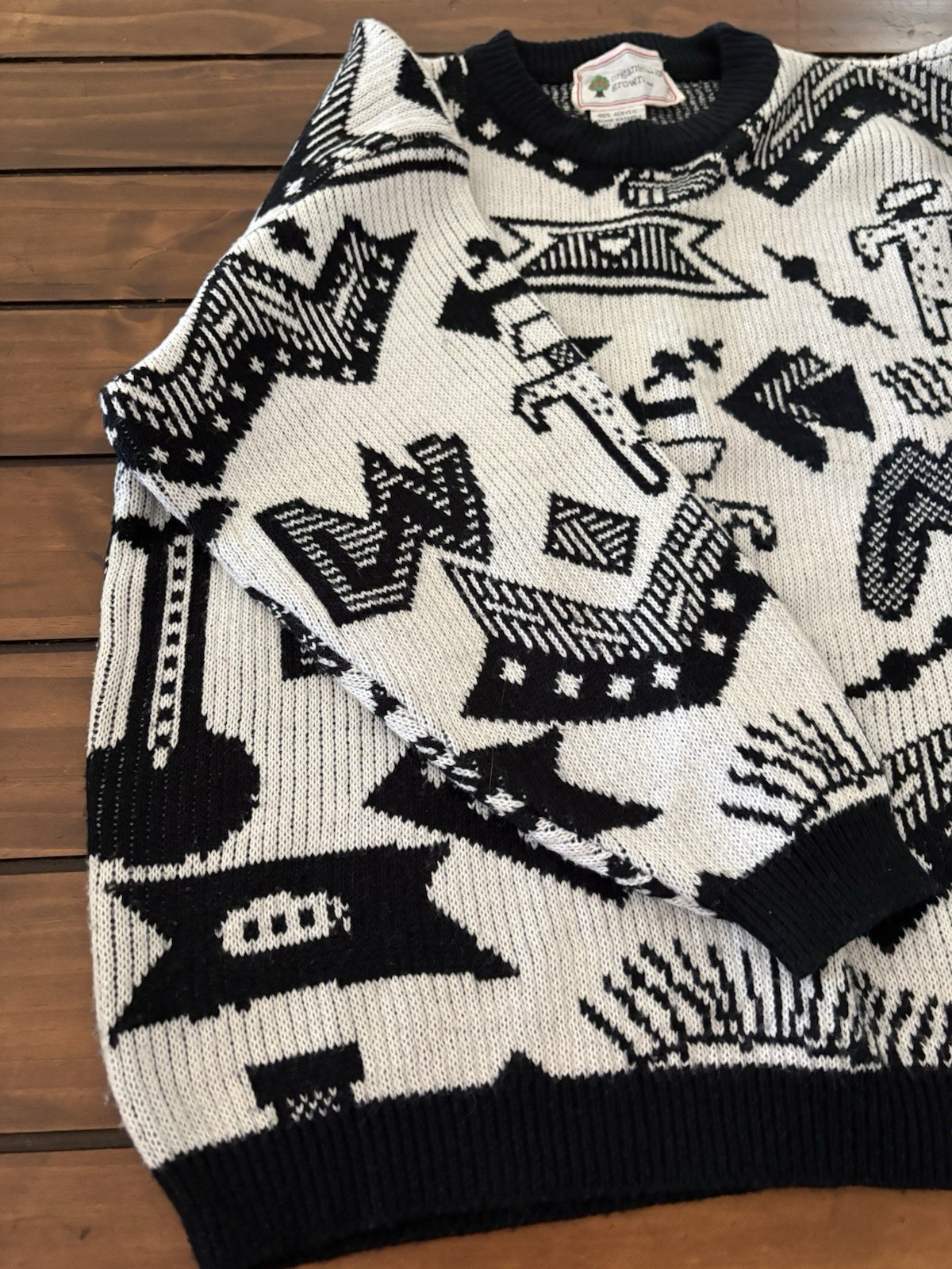 Organically Grown Vintage Bulky Sweater Size L