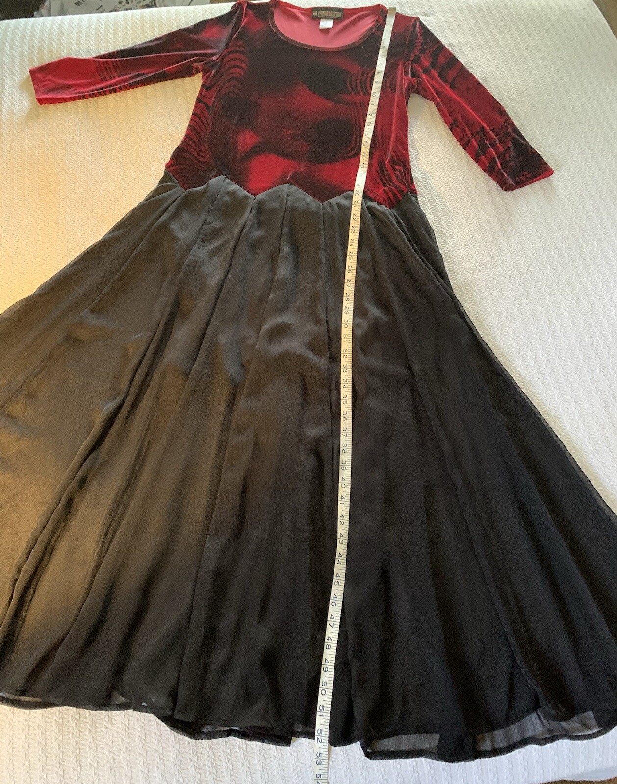 Vintage 90s Pyramid Collection Velvet Maxi Dress Goth Boho Witchy Renaissance M