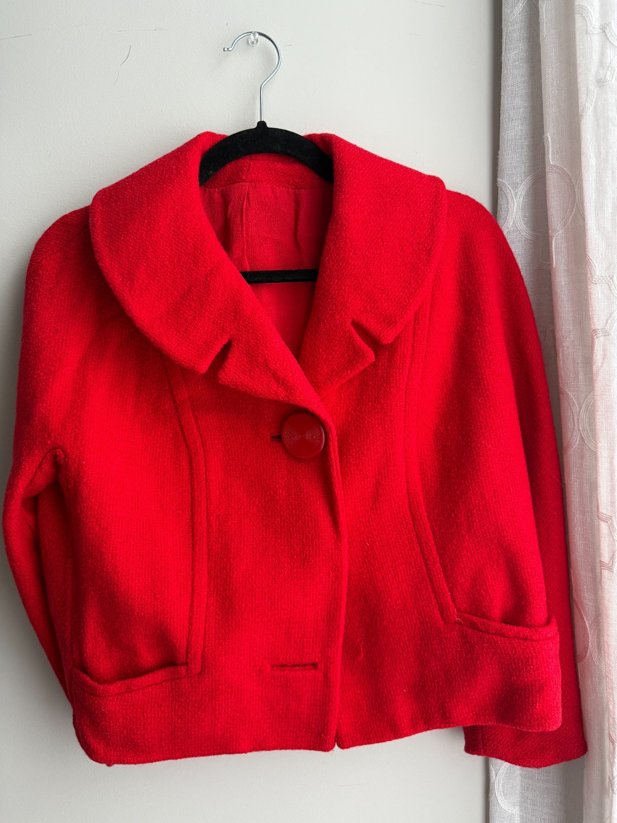 Vintage Red Bolero Blazer Jacket -1950s / Original Tags
