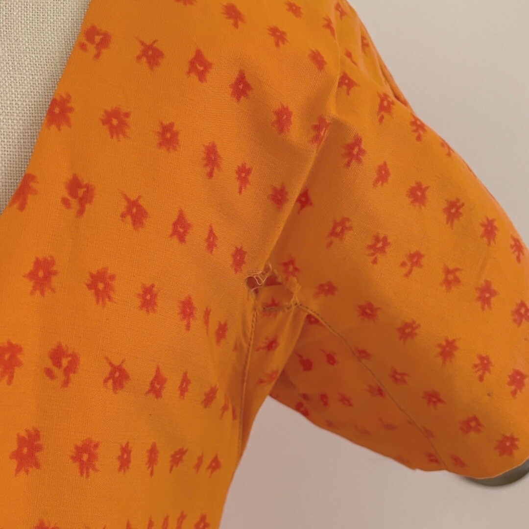 Vintage 50s 60s Orange Dress Mr. Mort Shift Wiggle Bombshell Hourglass AS IS