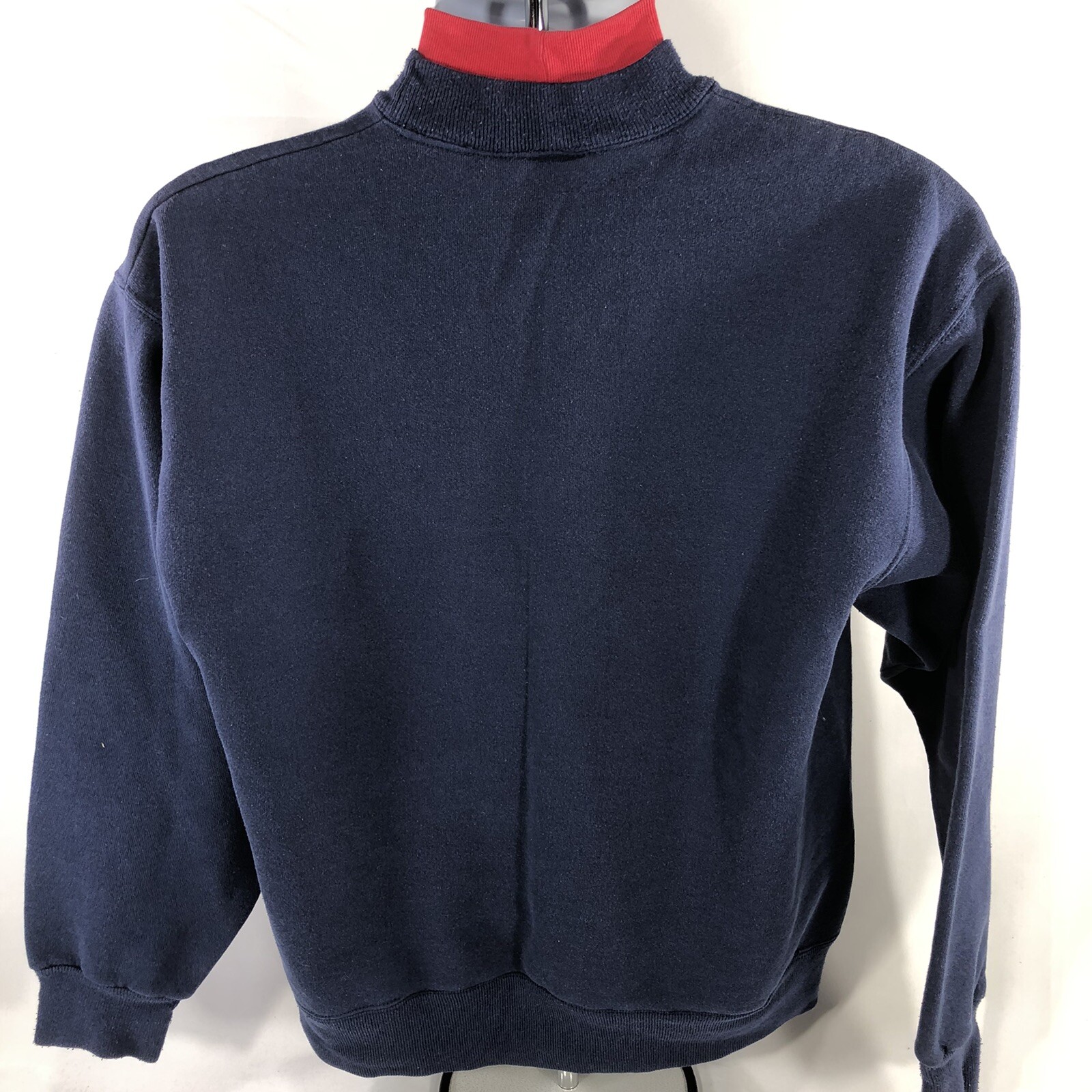 Vintage Cardinal Bird Feeder Winter Sweatshirt Layered Neck USA Made Large 90s