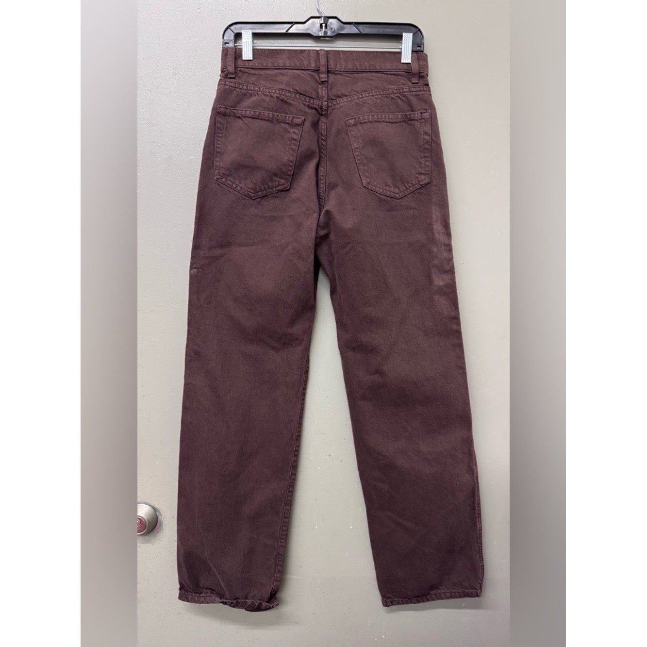 Reformation Val 90s Mid-Rise Straight-Leg Jeans Chocolate Brown Womens 26