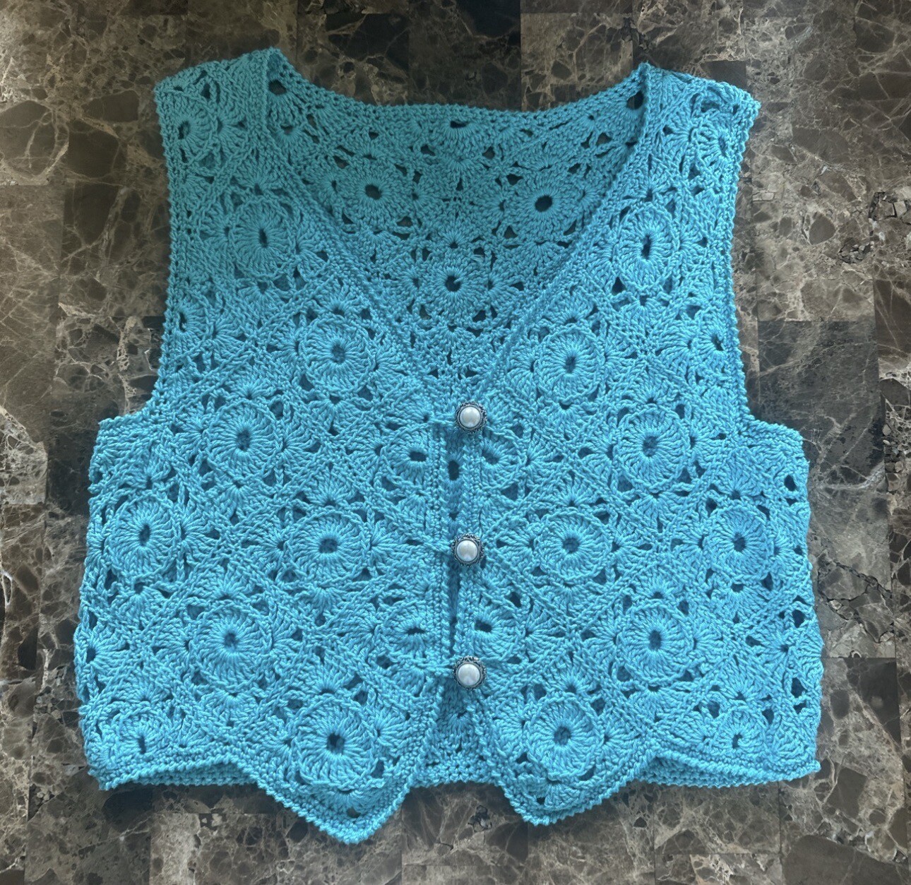 Vintage Crochet Sweater Vest XS/S/M? Boho Kawaii Top Festival Fairy Whimsy CUTE!