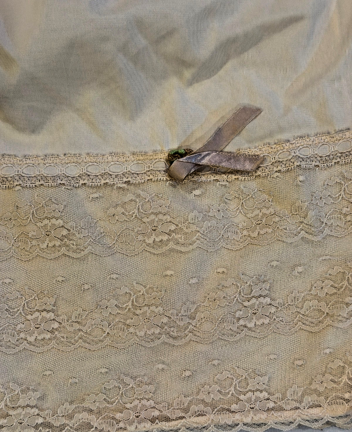 1960’s Vintage Greenco Maid All Nylon Tricot Beige Half Slip Fairycore Dainty 6