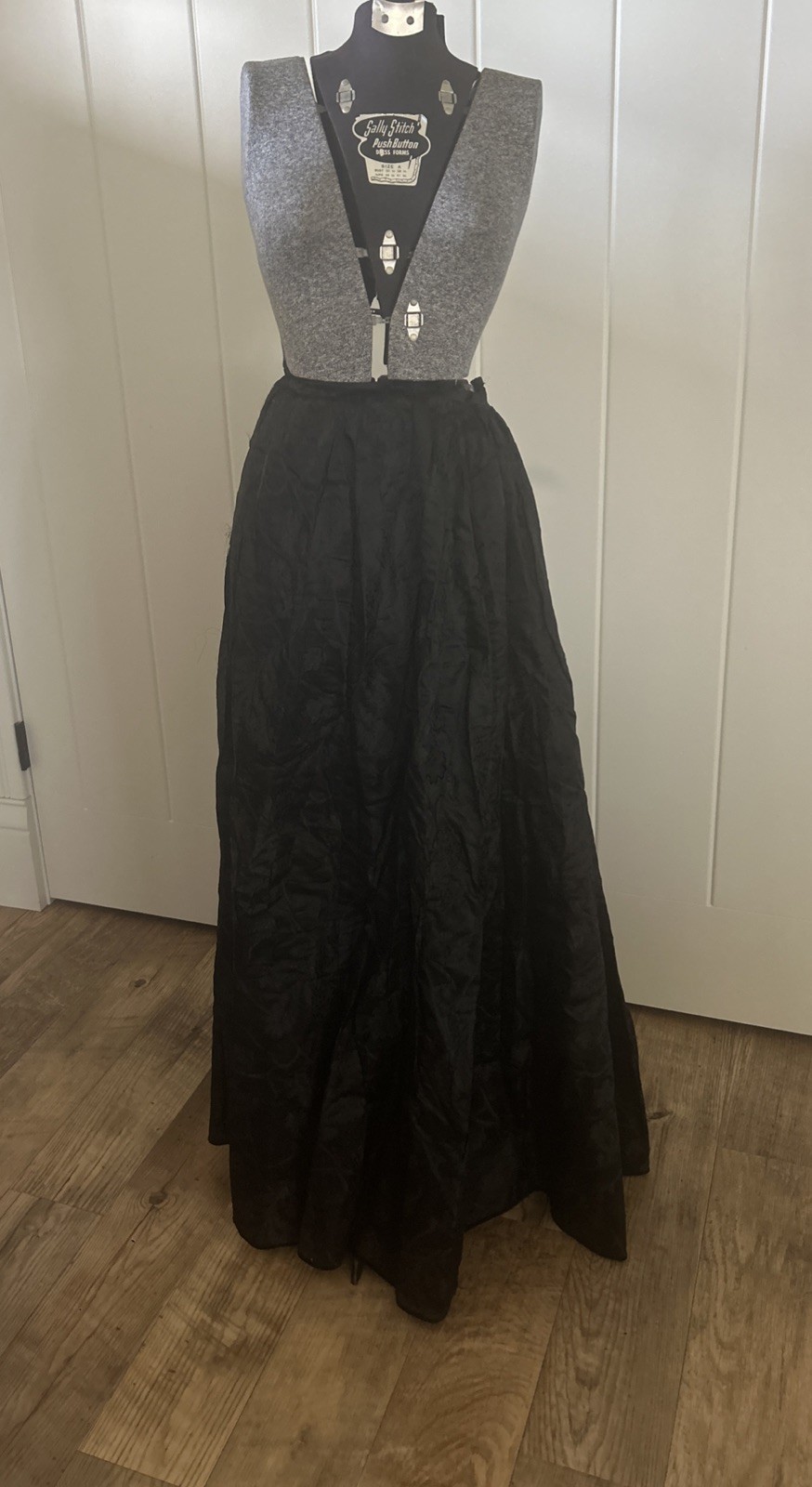Antique Victorian Mourning Skirt Flaws