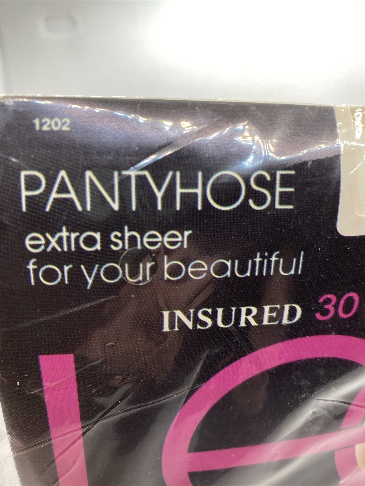 Legs Just Wonderful Extra Sheer Pantyhose White 100-160 lbs Nylons Vintage