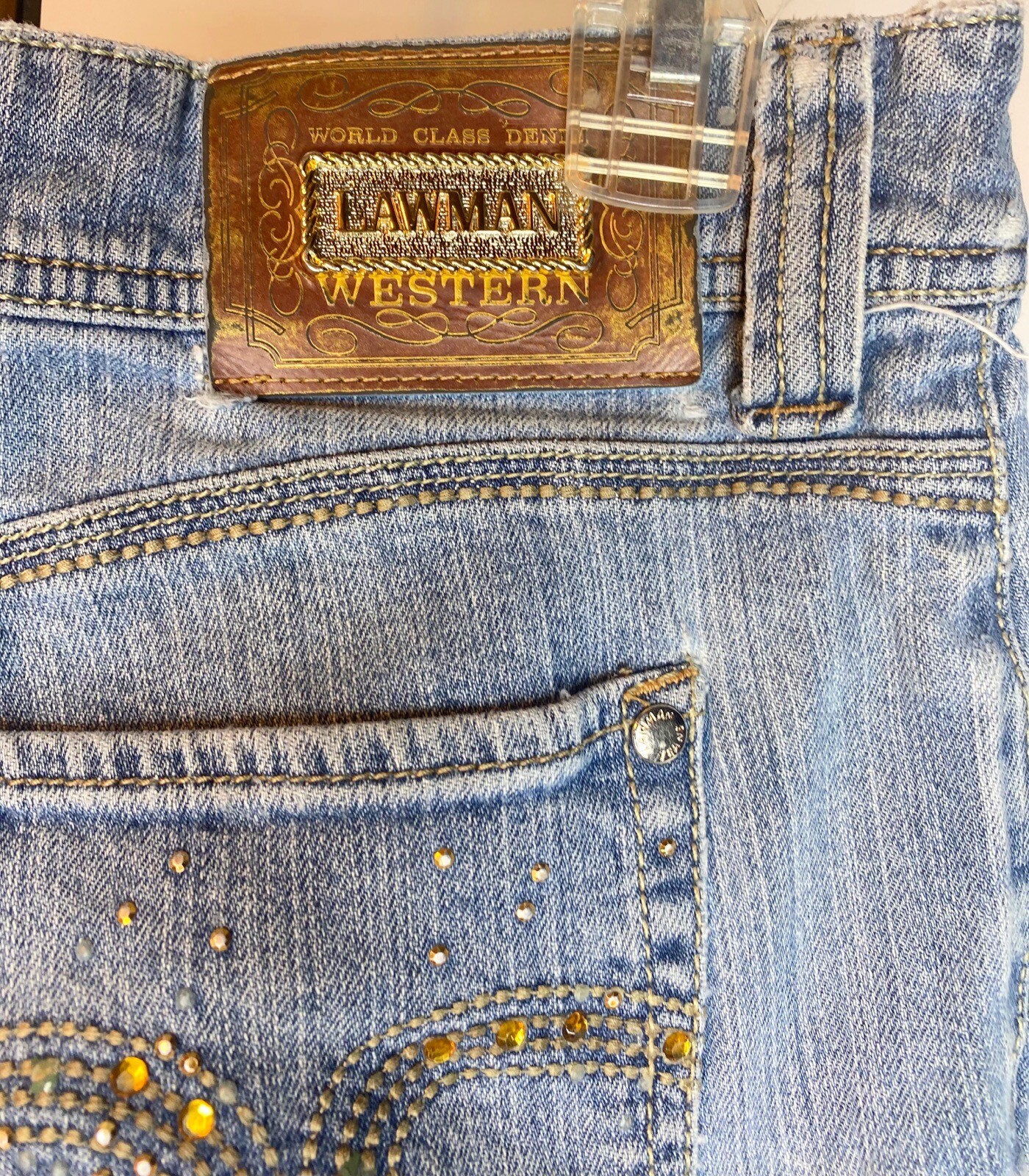 Vintage Lawman Jeans Women’s Size 11, Distressed Acid Wash Style