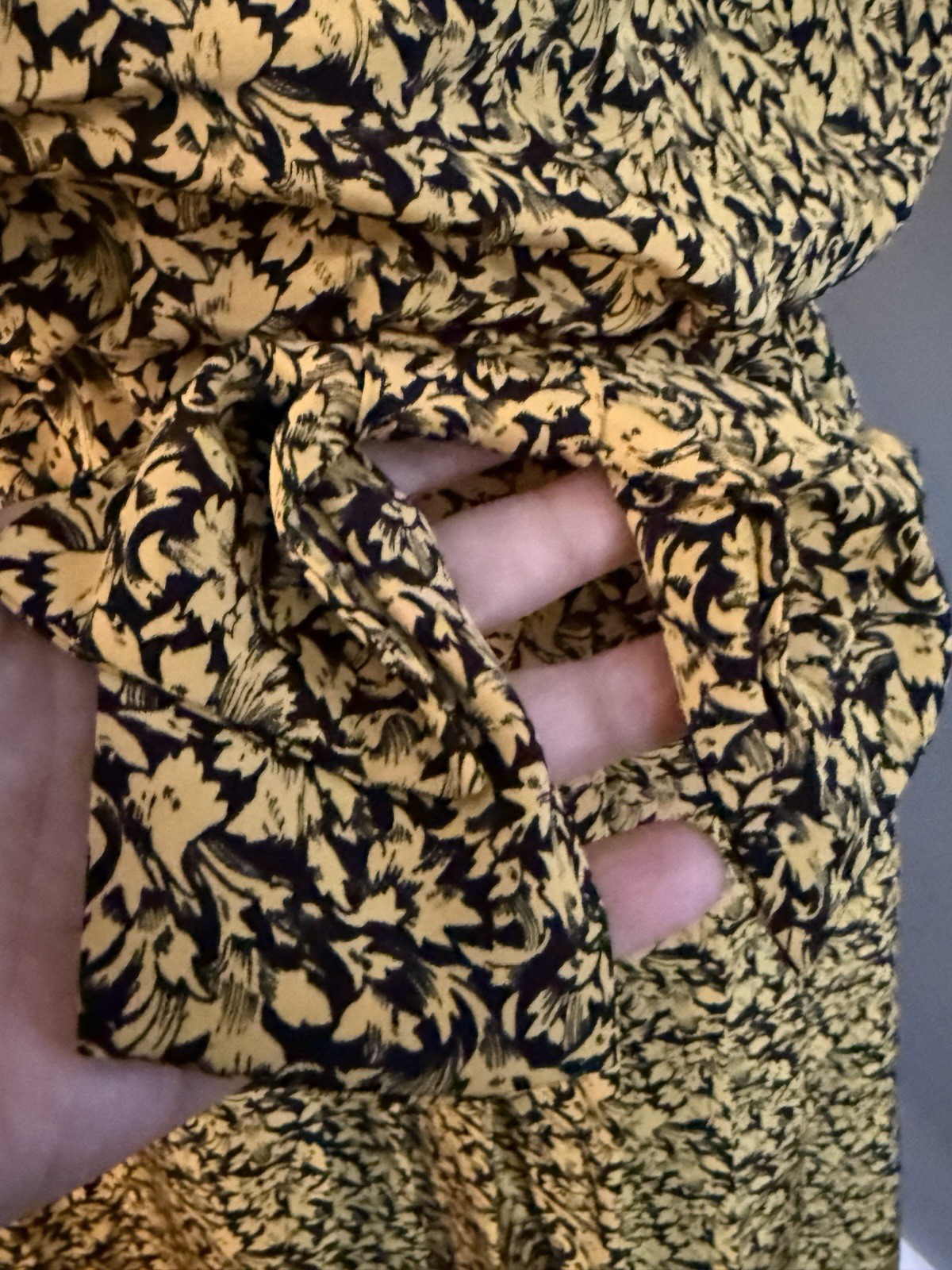 1980s Black And Yellow Peplum Dress With Shoulder Pads