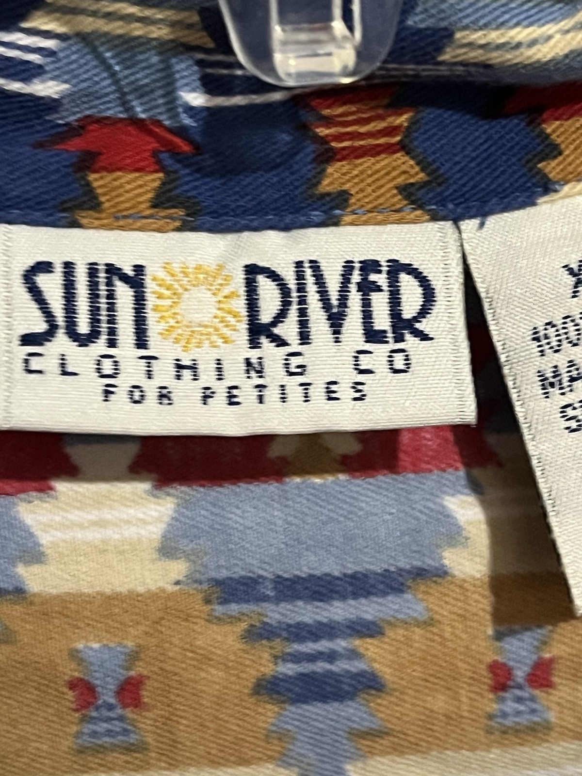 Vintage Sun River Aztec Print Cotton Vest Shirt XLP