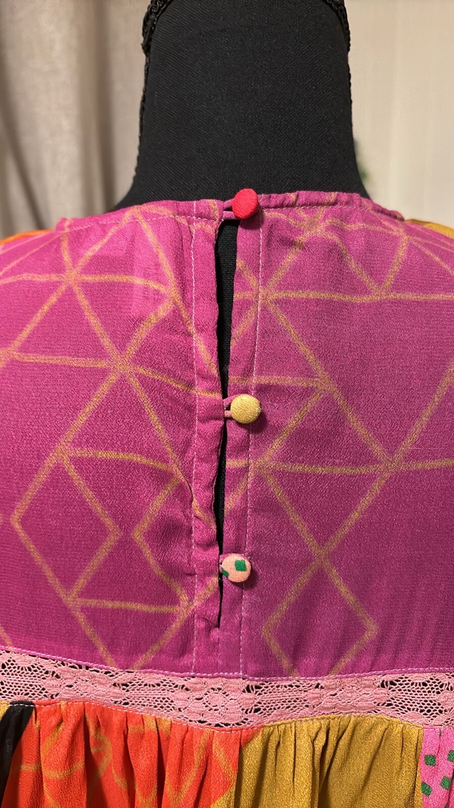 Woman’s Multicolor Balloon Long Sleeve Blouse