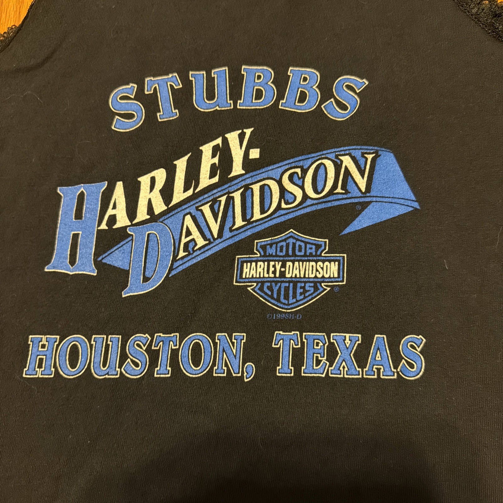 Vintage Harley Davidson 3D Emblem Tank Top 1990’s houston texas size sm women’s