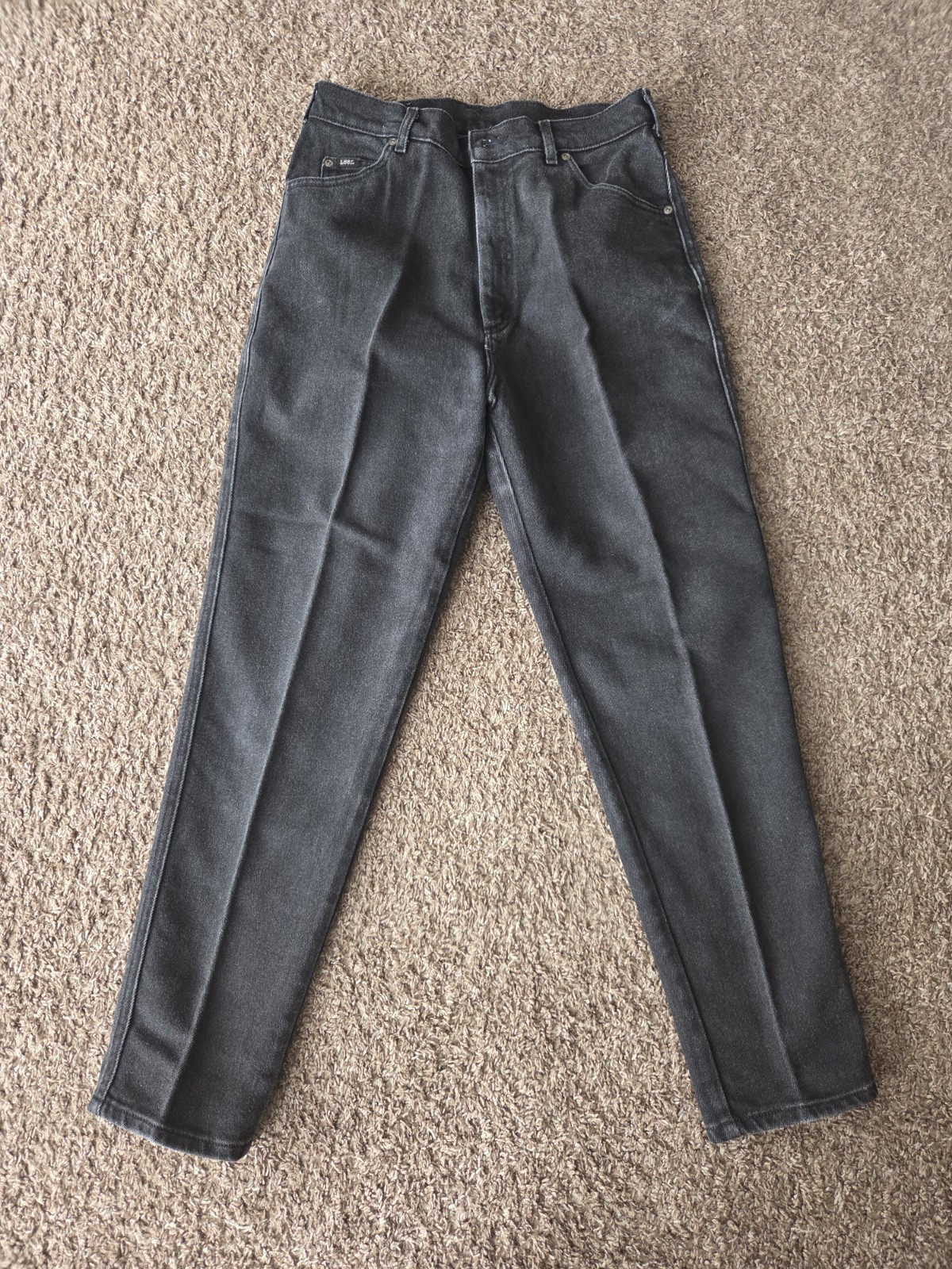 Vintage Lee Women’s Black High Rise Straight Leg 14 Medium Jeans