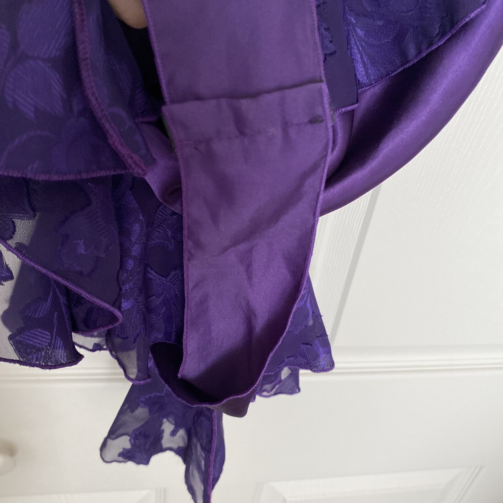 Vintage Feather Bed Intimate Purple Satin And Lace Sexy Teddy Size Small