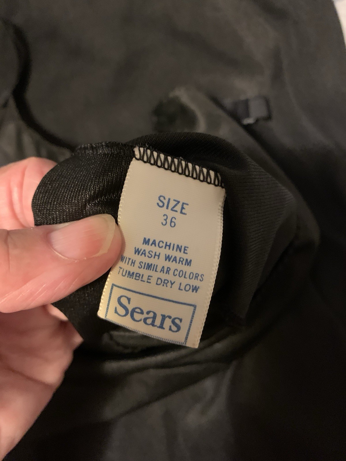 Vintage Sears Black 100% Nylon Anti-cling Slip Sz 36 The Doesn’t Slip