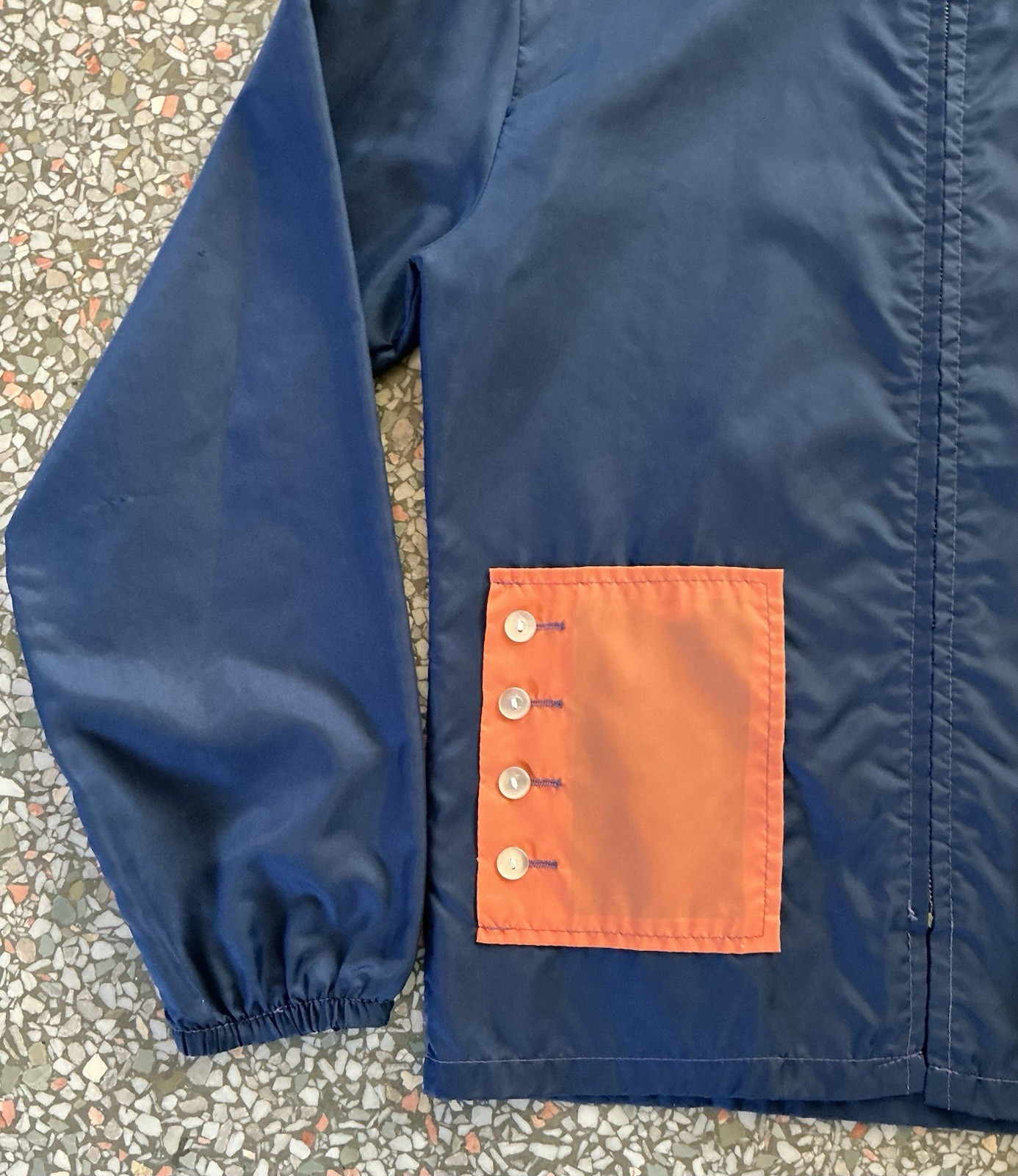 Vintage 1960s Risa Water Resistant Blue/Orange Jacket Size: Small L: 24” W: 19”