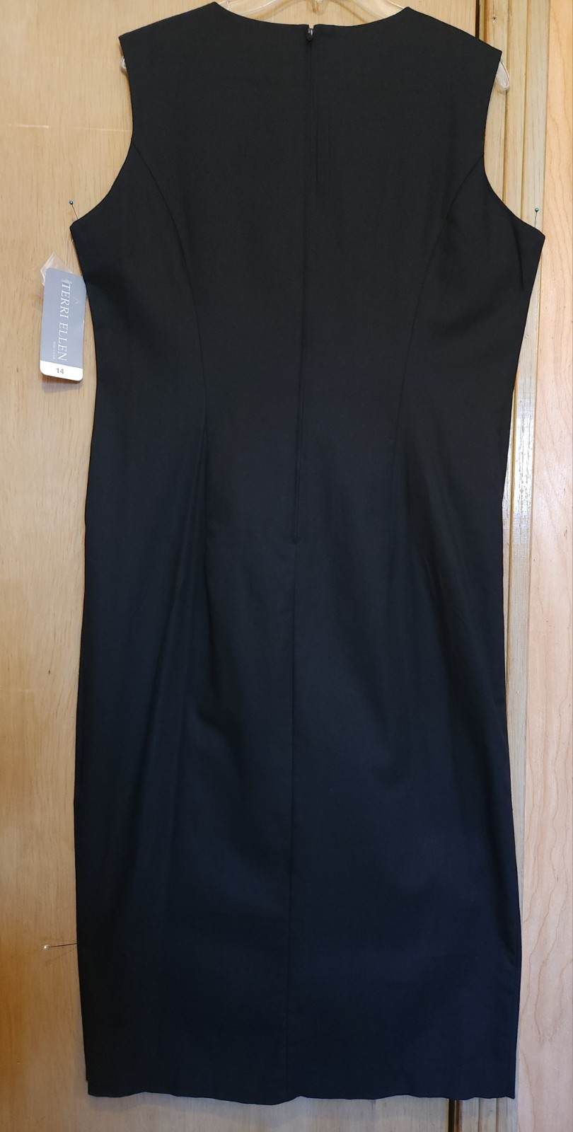 Vtg NOS Terri Ellen Dress Womens Sz 14 100% Cotton Woven Pencil Maxi Sleeveless