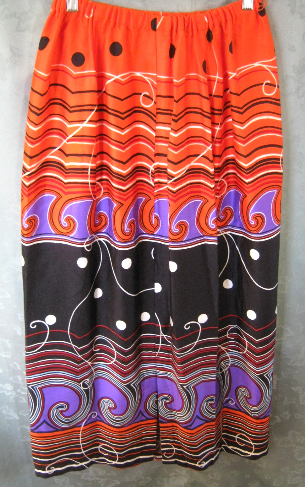 VTG 60’s Alice Polynesian Fashions Skirt Size Small Long Mod Bold Print Aloha