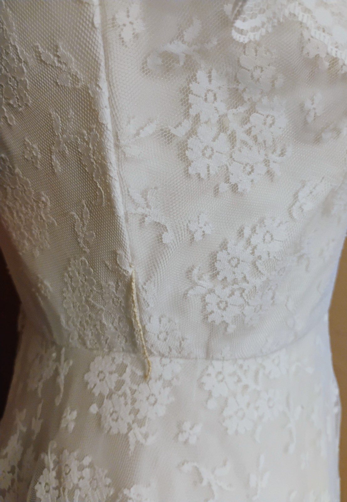 VTG 70’s „Pronuptia Paris” White Lace Prairie Dress/Gown 38 or 8 or Today’s 6