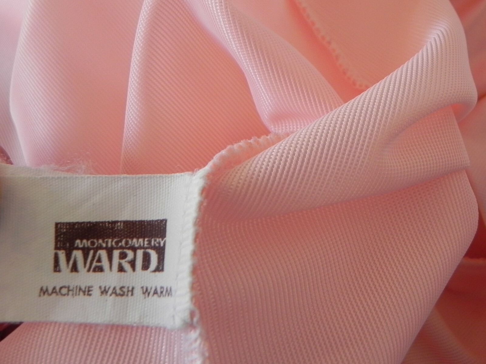 Vtg Montgomery Ward Robe Maxi Belted Pockets Half Sleeve Ruffle Trim Size L