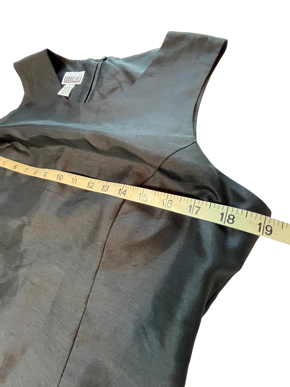 Vintage 90s Black Silk Cocktail Dress 8 Sheath Retro MCM Elegant LBD Career