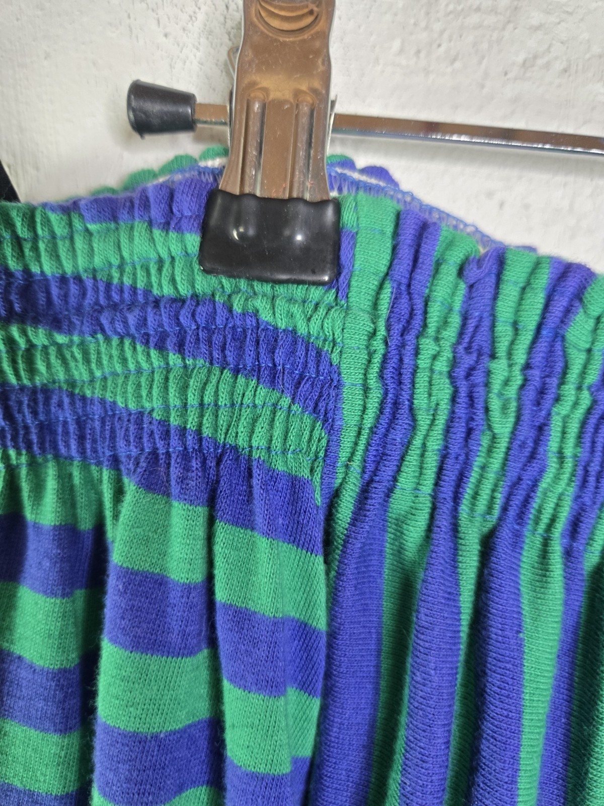 Vtg 70s Marimekko Striped Knit Pull On Full Skirt
