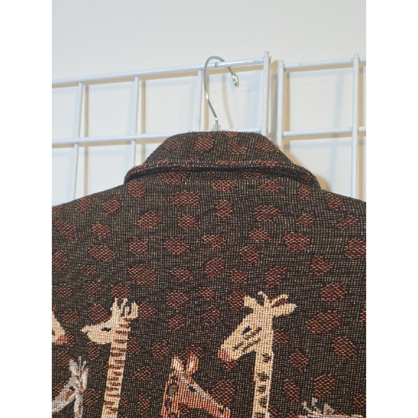 Painted Pony Vintage Giraffe Tapestry Women’s Jacket Brown Multi Size Large