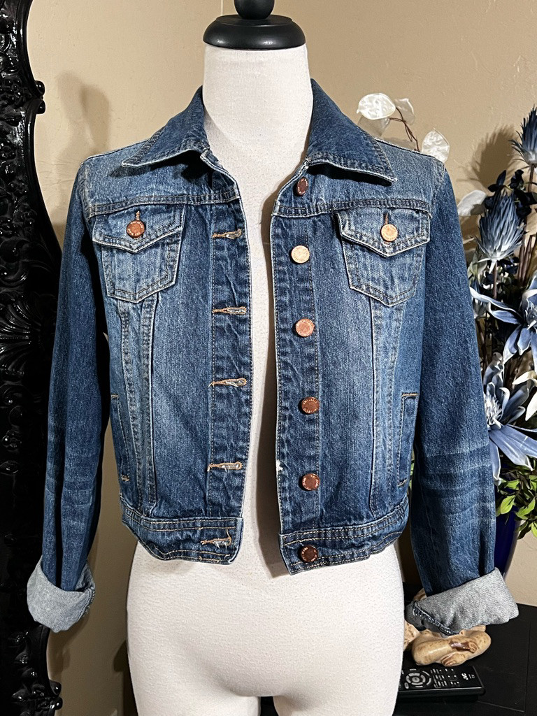 YMI Jeans Cropped Denim Jacket Size Small