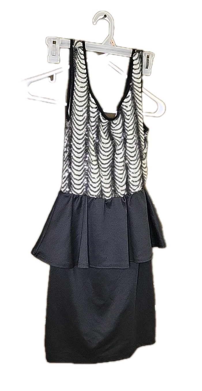 Vintage Y2K Black And Cream Deb Shop Formal Gown – Classic Prom Or Party Dress