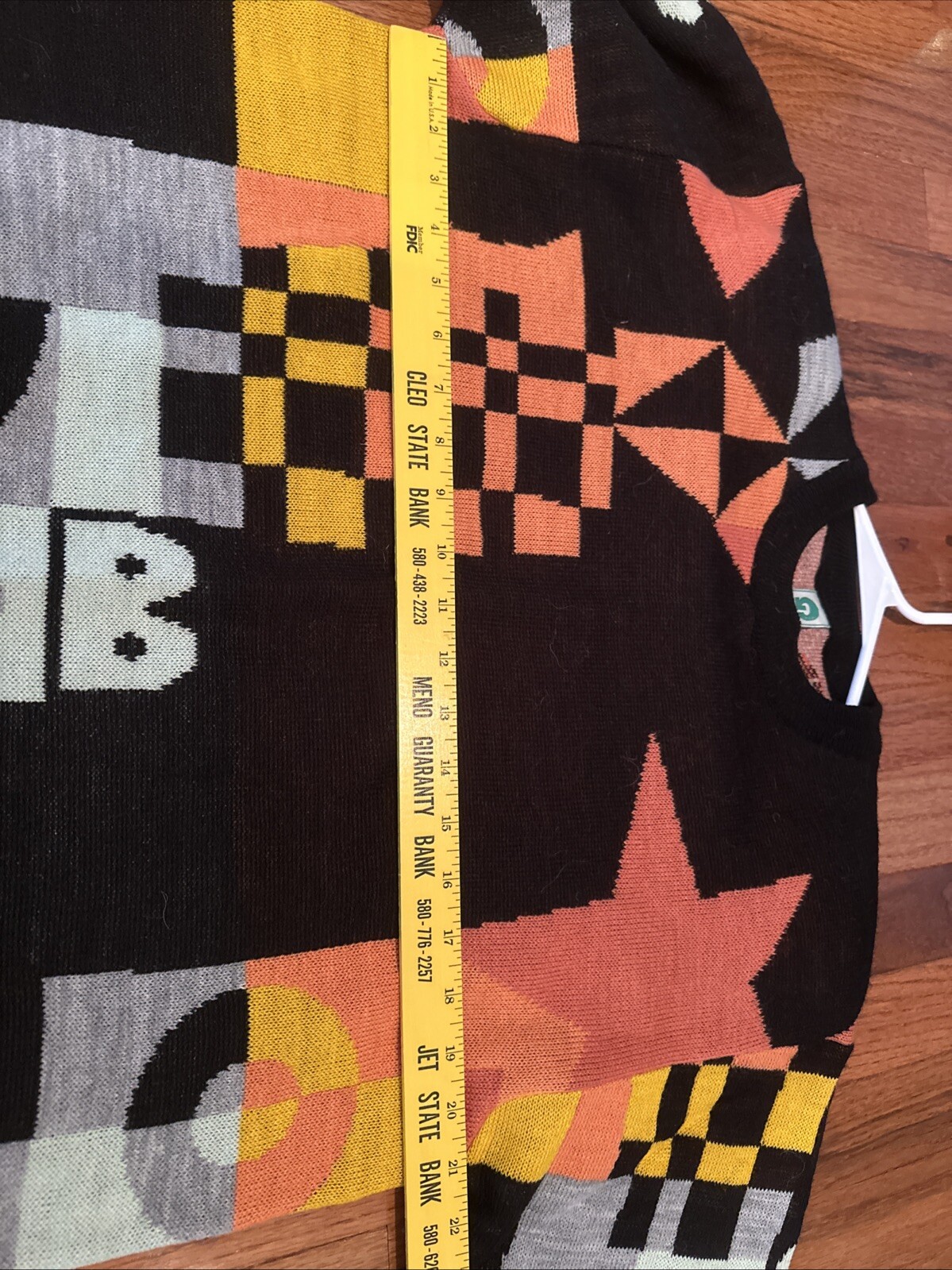 VTG Geometric Pattern Long Sweater Women’s Approx XL