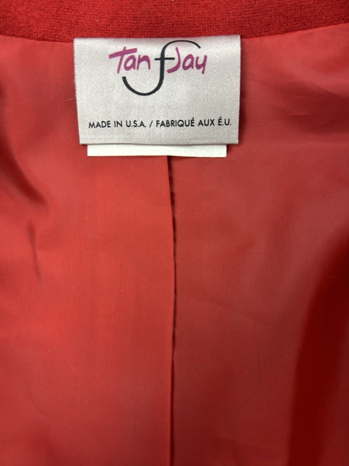 VTG 80s Women’s Blazer Red Size 10 USA Made Wool Blend Tailored Retro Classic