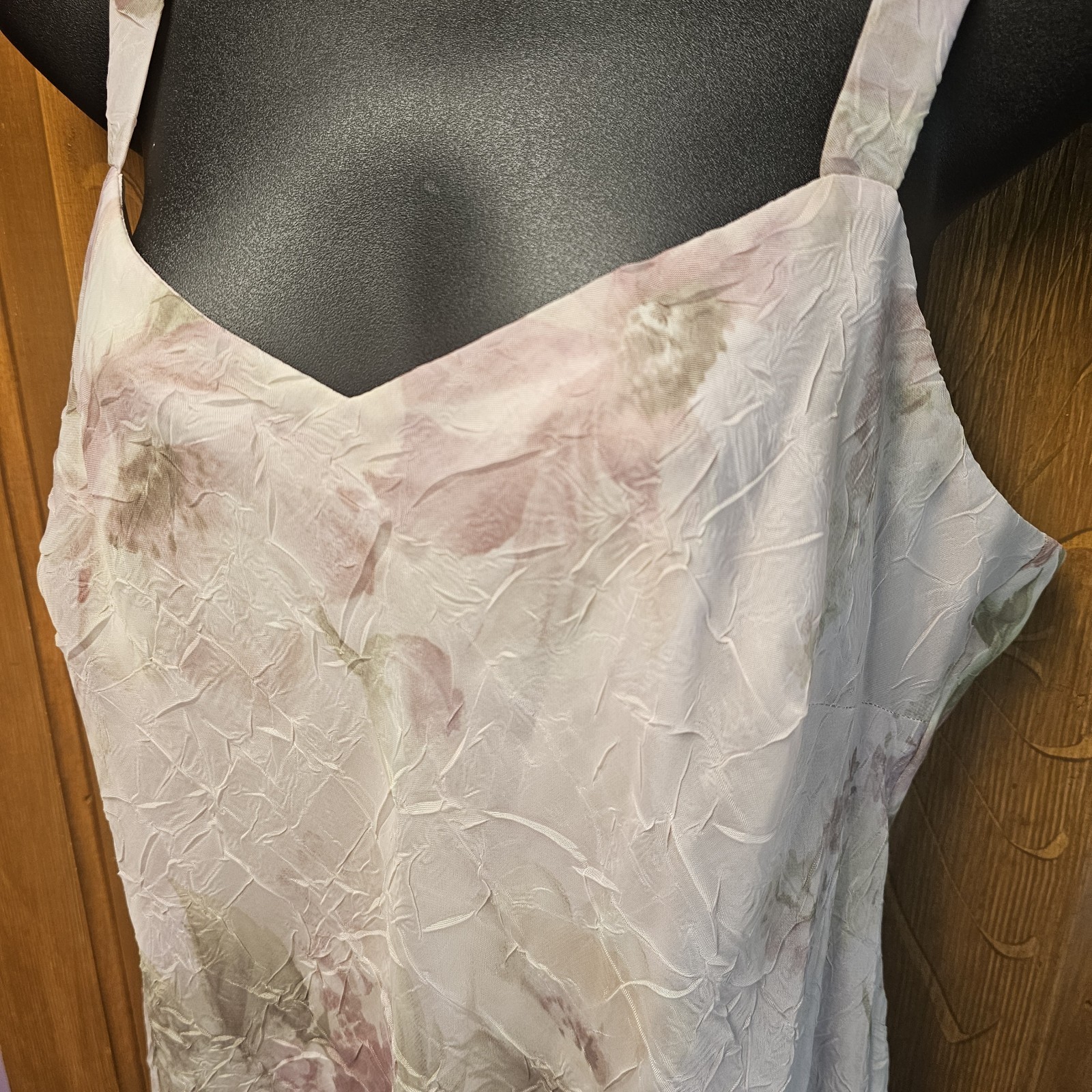 VTG 90s Y2K Fairy Floral Dress R&M Richards Pale Pink Chiffon Appx Sz L Coquette