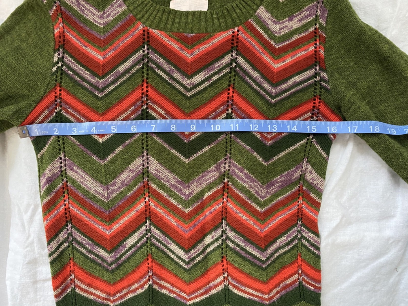 Women’s Fun Colorful Vintage Long sleeve Sweater, Wool Blend, Xsmall, Small